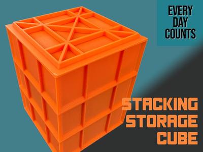 Stackable cube for storage - 80x80x100h mm