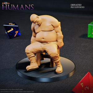 Human Defeated 1B Miniature - Pre-Supported