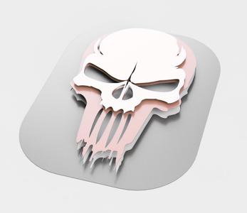 Skull - 3 layer painting stencil