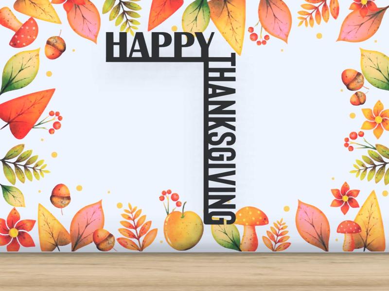 Thanksgiving Door Corner V2- Thanksgiving Decor