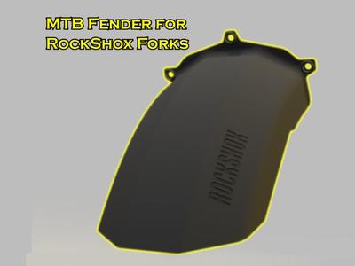 Mountain Bike Fender for RockShox Forks