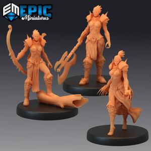 Orc Female Warrior Set / Green Skin Army General / Classic Creature