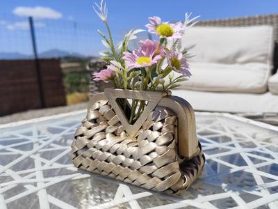Braided Designer Handbag Planter 