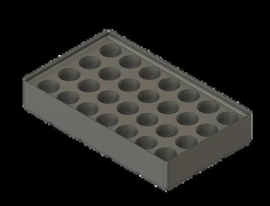 3x5x5 Gridfinity Insert for 28 25mm 10ml Vials for Peptides or GLP's   