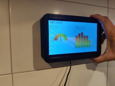 Touch screen case with mounted Raspberry pi