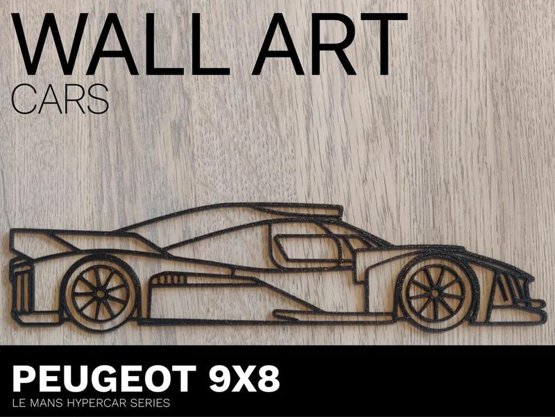 Car silhouette wall art - Peugeot 9X8   