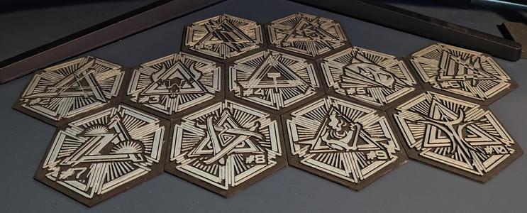 Hex Tile Coaster Set - Arknights - CC Tiles 0 - 12