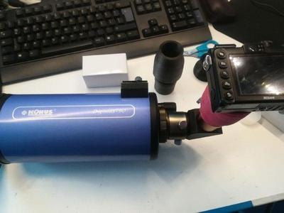 Nikon Coolpix P5100 telescope mount adapter