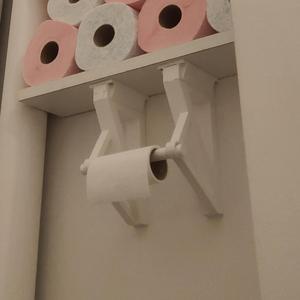 Toilet paper holder + shelf option