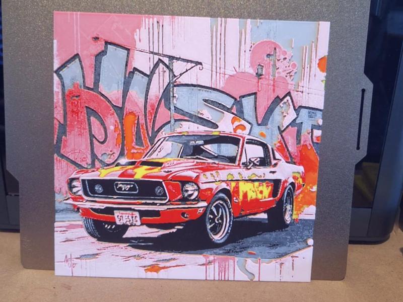 Ford Mustang - Graffiti - Hueforge