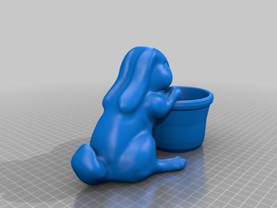 Easter Bunny Planter - Flat Bottom