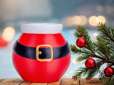 Santa Flower Pot for Holiday Cheer