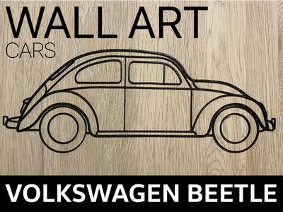 Car silhouette wall art - Volkswagen Beetle   