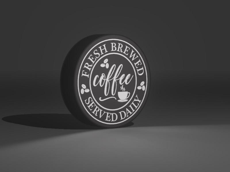 Coffee Bar Sign Fresh Brewed Kaffee LED Lightbox