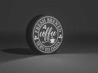Coffee Bar Sign Fresh Brewed Kaffee LED Lightbox