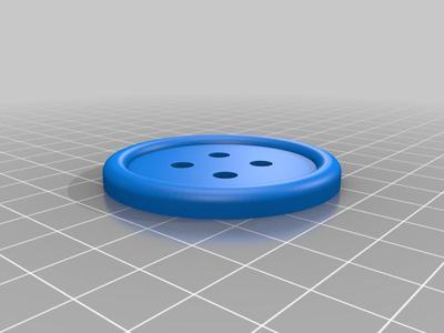 Button, sew on. 50mm diameter, easy to resize