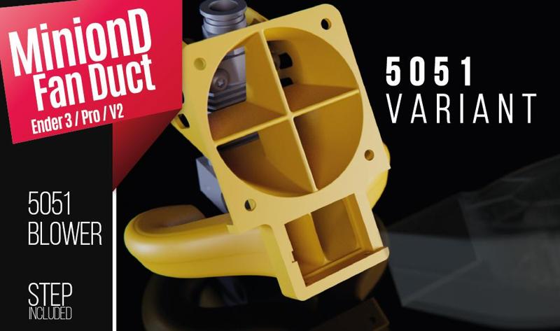 MinionD Ender 3 Dual duct | 5015 variant