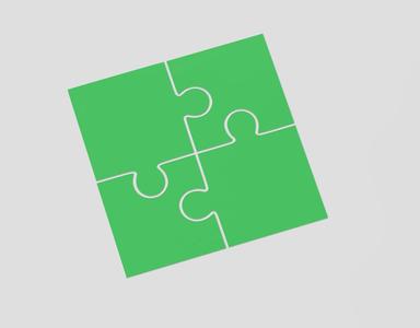 Puzzle coaster 4pcs