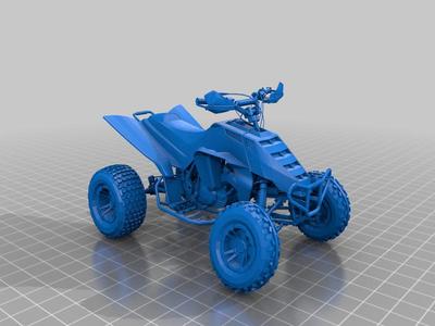 Bent Yamaha Warrier Four-wheeler