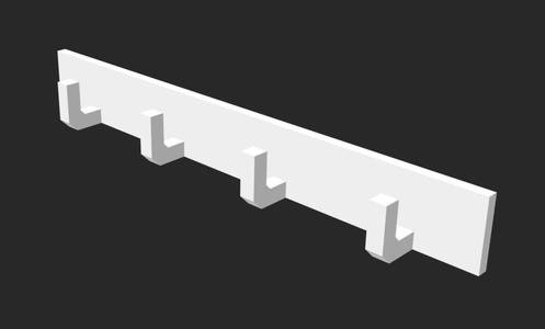 Multiple hook towel rack