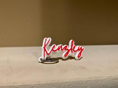 Kenzley name tag   