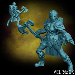 Female Bounty Hunter Ranger with Battleaxe (PRESUPPORTED)