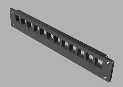 10 inch rack 12 port keystone patch panel   