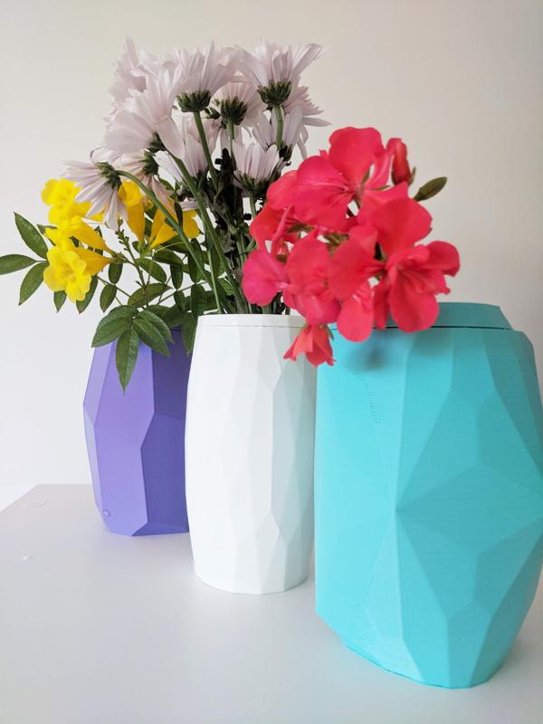 Low Poly Upcycled Can Vases