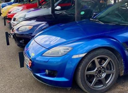 RX8 timing strut for hillclimb and sprint number plate mounted