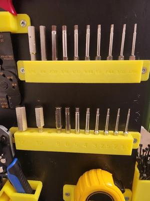 Wall Mounted Hex Allen Head Drill Bit Holders   