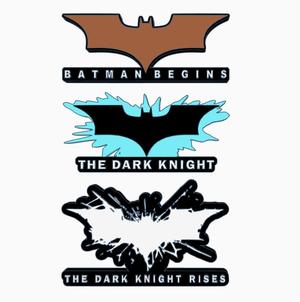 THE DARK KNIGHT TRILOGY Logo Displays by MANIACMANCAVE3D