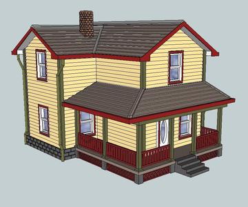 HO Scale Modern House 159