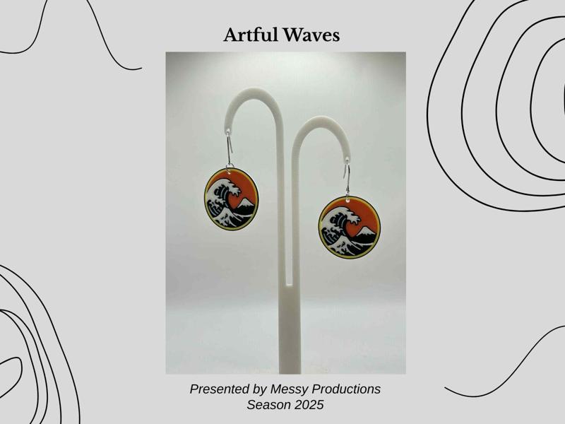 Japan waves Earrings