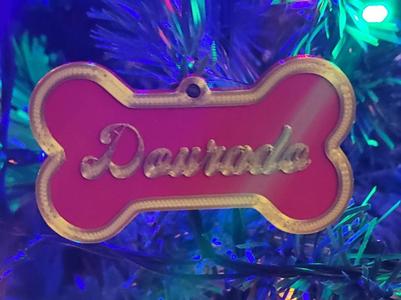 Christmas Ball Bone with Customizable Pet Name