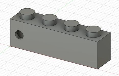 Lego brick keychain