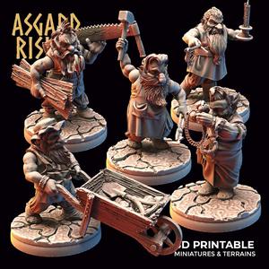 DWARF: Dwarven Townsfolk (Artisans) /Modular/ /Pre-supported/