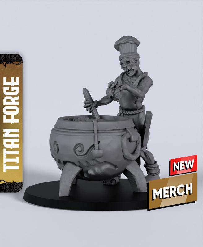 Zombie Cook - With Free Dragon Warhammer - 5e DnD Inspired for RPG and Wargamers
