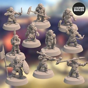 Nikta Goblin Army Bundle (10 unique miniatures) - 3D Printable Miniatures