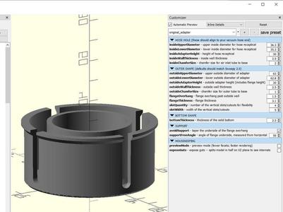Carbide3D Sweepy 2.0 Customizable Small Vacuum Adapter