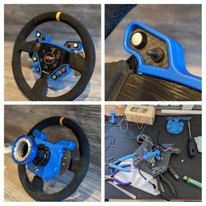 Button Box with integrated Shifters for Motamec Rim