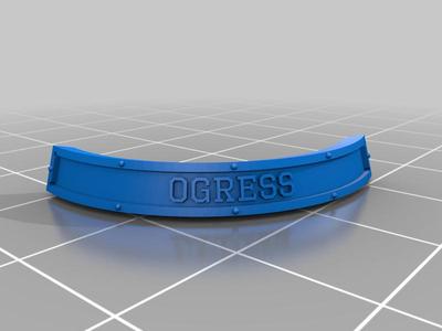 Bloodbowl Nameplate Ogre / Ogress