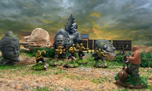 Fantasy Wuxia Cultists & Monsters Set