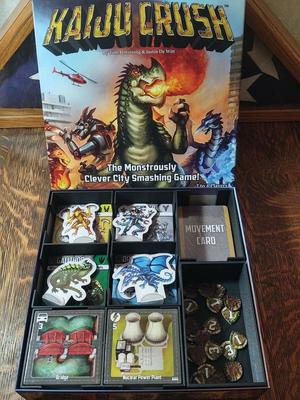 Kaiju Crush game insert and organizer