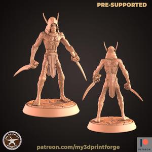 Nightfallen Elf Rebel with daggers