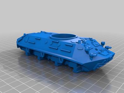 1:50 BTR-60 with ZPU-2 cannon.
