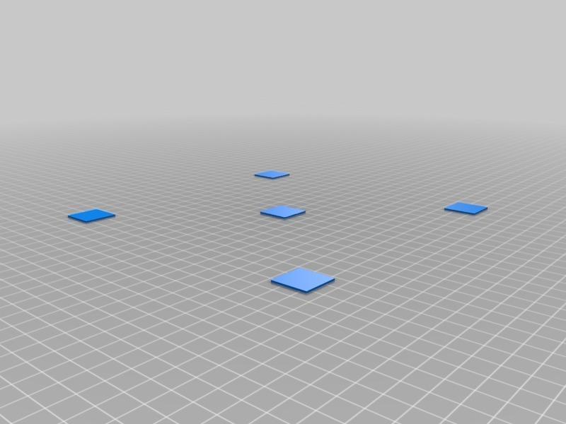 Bed Level Test - 5 or 9 Perfectly aligned 20x20 Calibration plates / cubes for Bed Leveling