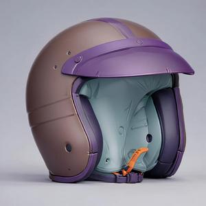 Retro Open-Face Helmet with Visor 3D Model STL Printable