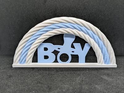 Rainbow BOY Birth Gift Stand