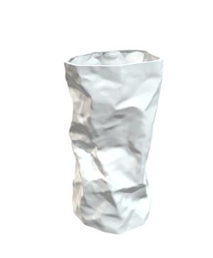 crumpled paper vase