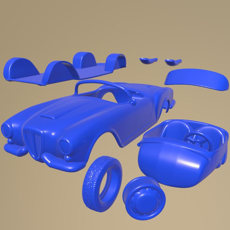 Lancia Aurelia GT convertible 1954 PRINTABLE CAR IN SEPARATE PARTS